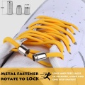 100CM/120CM Elastic Shoelaces Lock No Tie Shoelace Round Capsule Metal Easy to Remove Suitable for All Shoes 21 Colors