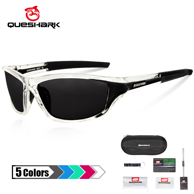 QUESHARK Ultralight TR90 Polarized Cycling Sunglasses Men Women UV400 Bike Sport Eyewear Hiking Fishing Glasses