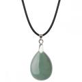 Green Aventurine 25x35mm Teardrop Pendant Necklace women Men