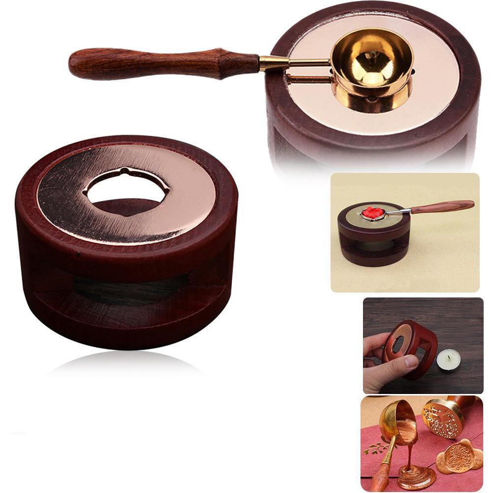Vintage Stamp Wax Seal Beads Sticks Warmer Wax Sticks Melting Glue Furnace/Spoon Tool Stove Pot For Wax Seal Stamp Candle