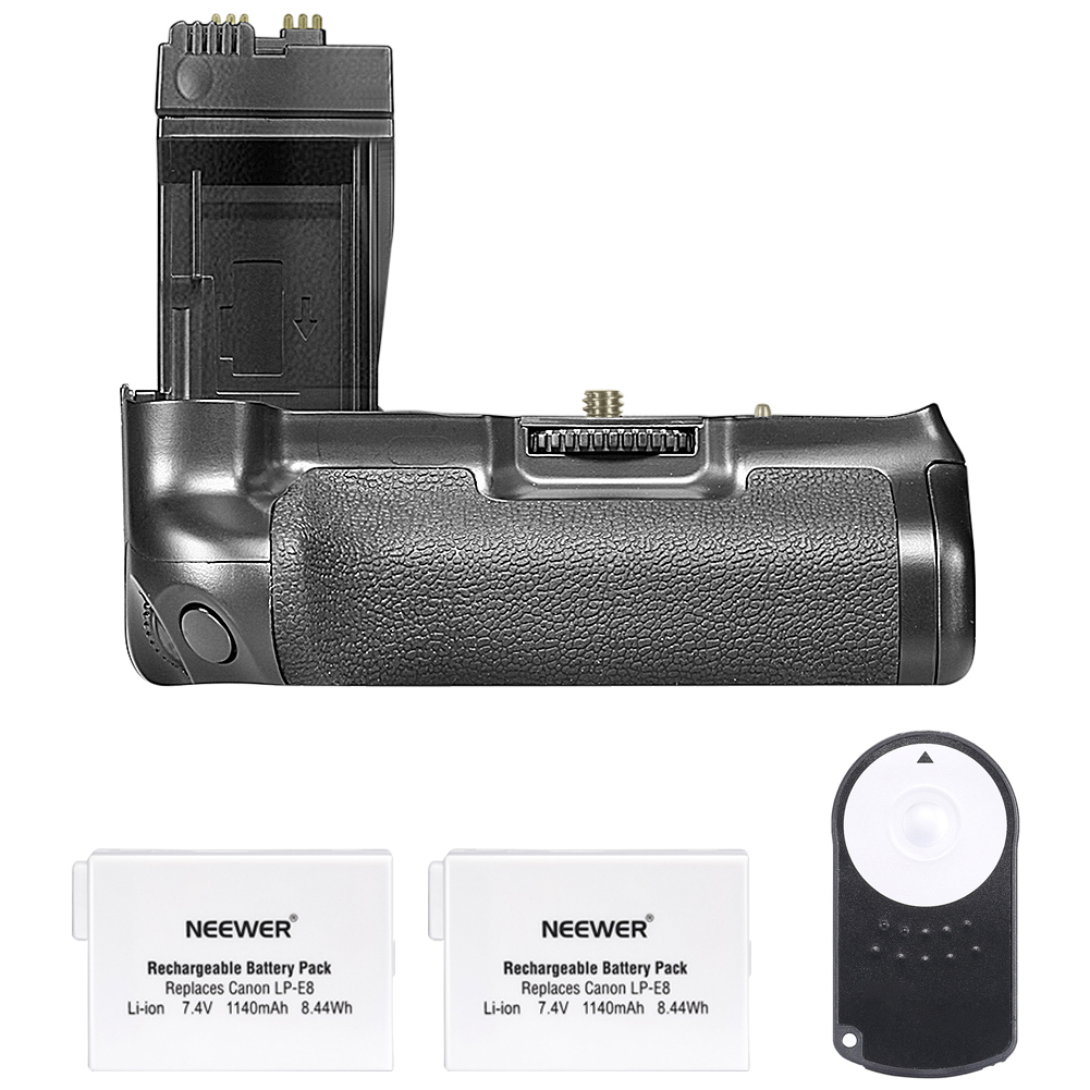 Neewer BG-E8 Battery Grip+2*LP-E8 Battery+RC-6 Remote Controller for Canon Camera