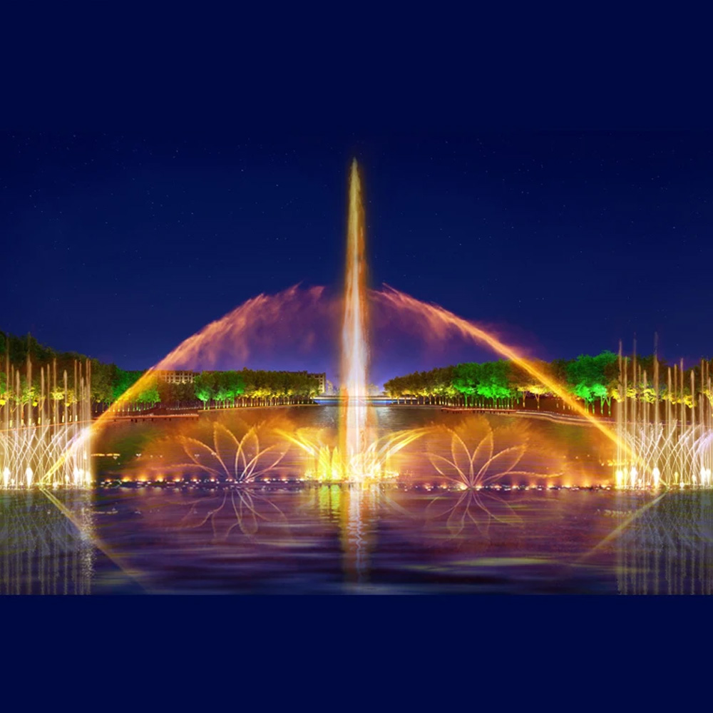large  waterfall fountain