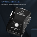 KVM Switch 2 Ports Share Printer Monitor Splitter VGA Mouse Keyboard Printer Splitter Switcher