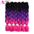 Colorful Braiding Hair 24Inch Synthetic Braiding Hair Extensions Jumbo Braids 100g/Pc For Women Alibaby