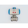 Pneumatic stainless steel three-piece ball valve with thread