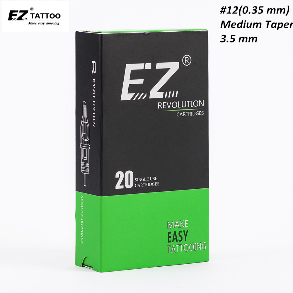 EZ Revolution Tattoo Needle Cartridge 3.5 MM Medium Taper Magnum for Rotary Tattoo Machine 20PCS/Box