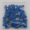 RV2-4 Blue Ring Insulated Wire Connector Electrical Crimp Terminal Cable Wire Connector for 1.5-2.5mm2 100PCS/Pack RV2.5-4 RV