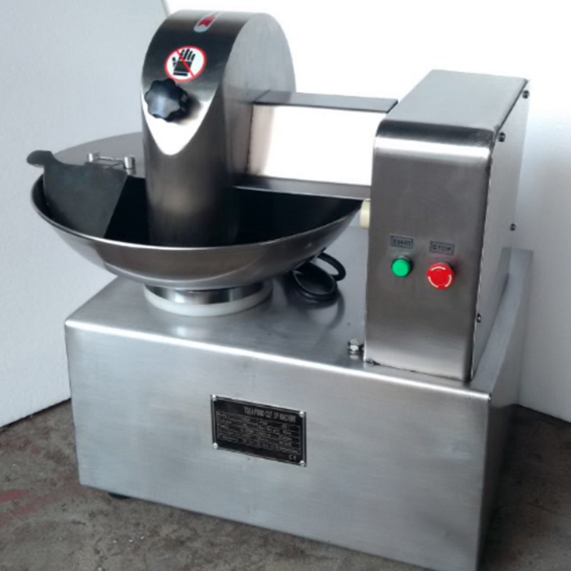 Commercial 8L Capacity Meat Sausage Meat Cutting Bowl Machine/Electric Meat Vegetable Mixer 120kg/h Multifunction Cutter Grinder