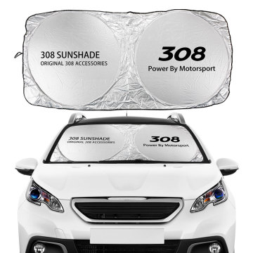 For Peugeot 308 Car Windshield Windowshades Sunshades Flodable Covers Sun Insulation UV Protection Visors Auto Accessories