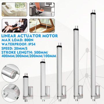 DC 12V 800N 20mm/s Linear Motor Moving Distance Electric Linear Actuator Stroke 100mm 200mm 300mm 400mm 500mm