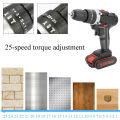 UK Plug 36V Cordless Drill Screwdriver Wireless Power Driver 2 Lithium-Ion Battery Multi-function impact electric Tool