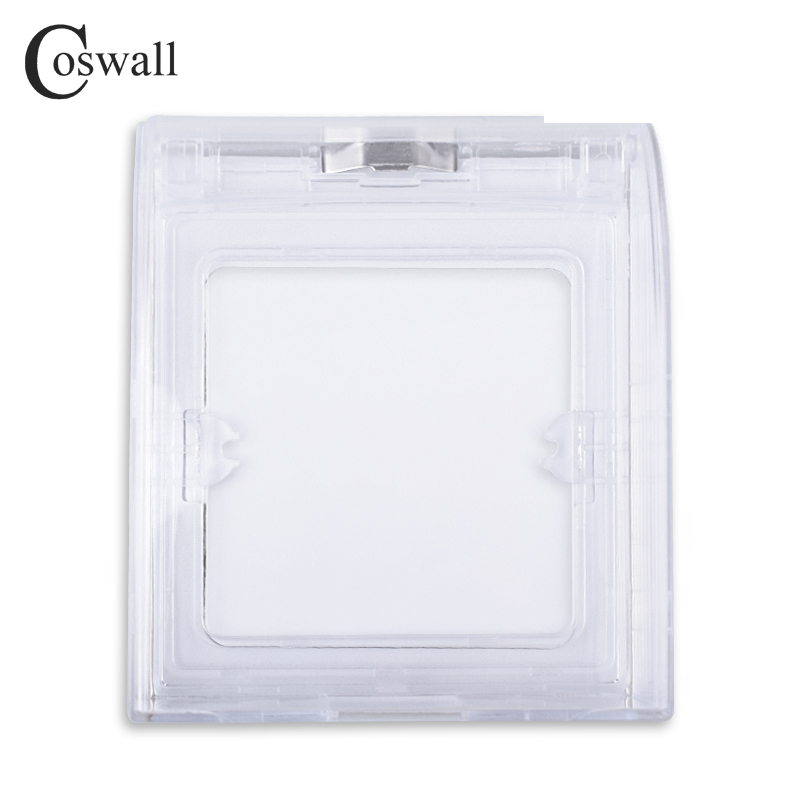 Coswall 86 Type Wall Waterproof Dust-proof Transparent Box For 86*86mm Size Wall Socket With Internal Installation