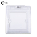 Coswall 86 Type Wall Waterproof Dust-proof Transparent Box For 86*86mm Size Wall Socket With Internal Installation