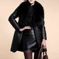 Fashion Women Jackets Winter Faux Leather Fur Long Sleeve Solid Elegant Coat Jacket Outerwear Long Female Overcoat Hot Sale #T2G
