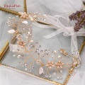 YouLaPan SH236-G Bridal Belts with Rhinestones Golden Crystal Wedding Belt Embellished Waist Belt Women Belt Skinny Bridal Belt