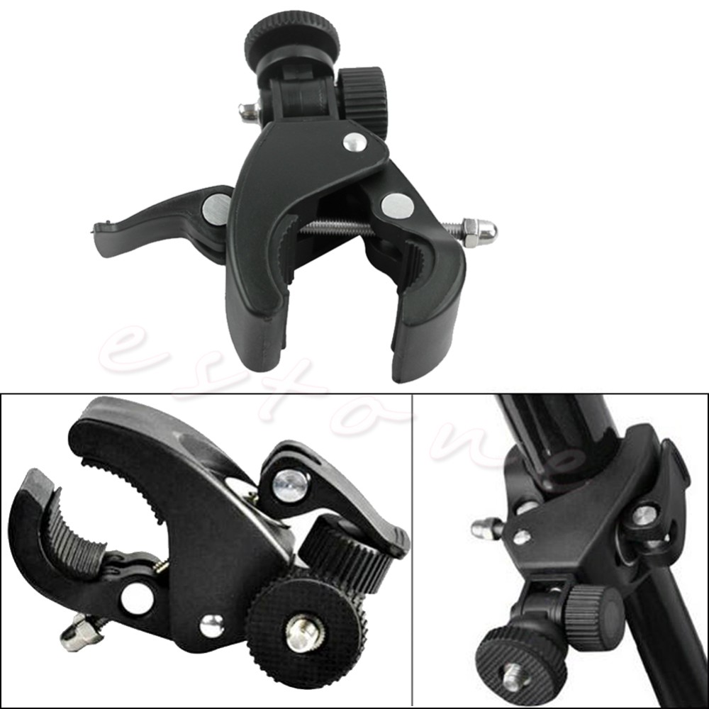 2019 New Bicycle Bike Handlebar Mount 1/4 Screw Clamp Bracket Tripod For Camera DV