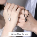 Two Souls One Heart Pendant Necklaces for Couple Wishing Stone Creative Magnet Couples Necklace