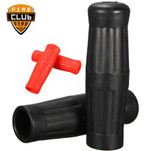 1 Pair 1"-7/8" Universal Motorcycle Motocicleta Bike Vintage Classic Handlebar Hand Grips Bar Black/White