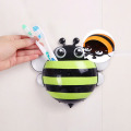 ONEUP Cartoon Bee Toothpaste Holder Box Suction Cup Toothbrush Holder Bathroom Accessories Set Tools Toothbrush Wall Mount Stand