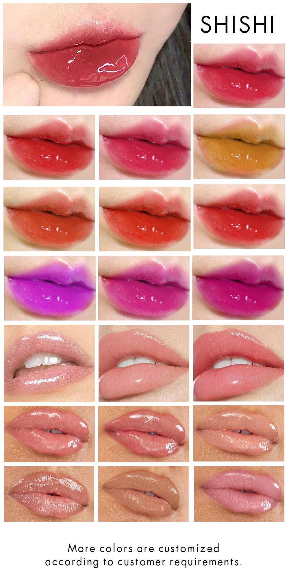 1. Lip gloss color card