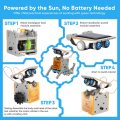 STEM 12-in-1 Education Solar Robot Toys DIY Building Science Experiment Kit for kids age 8-12 Solar Powered by sun Robot Kits