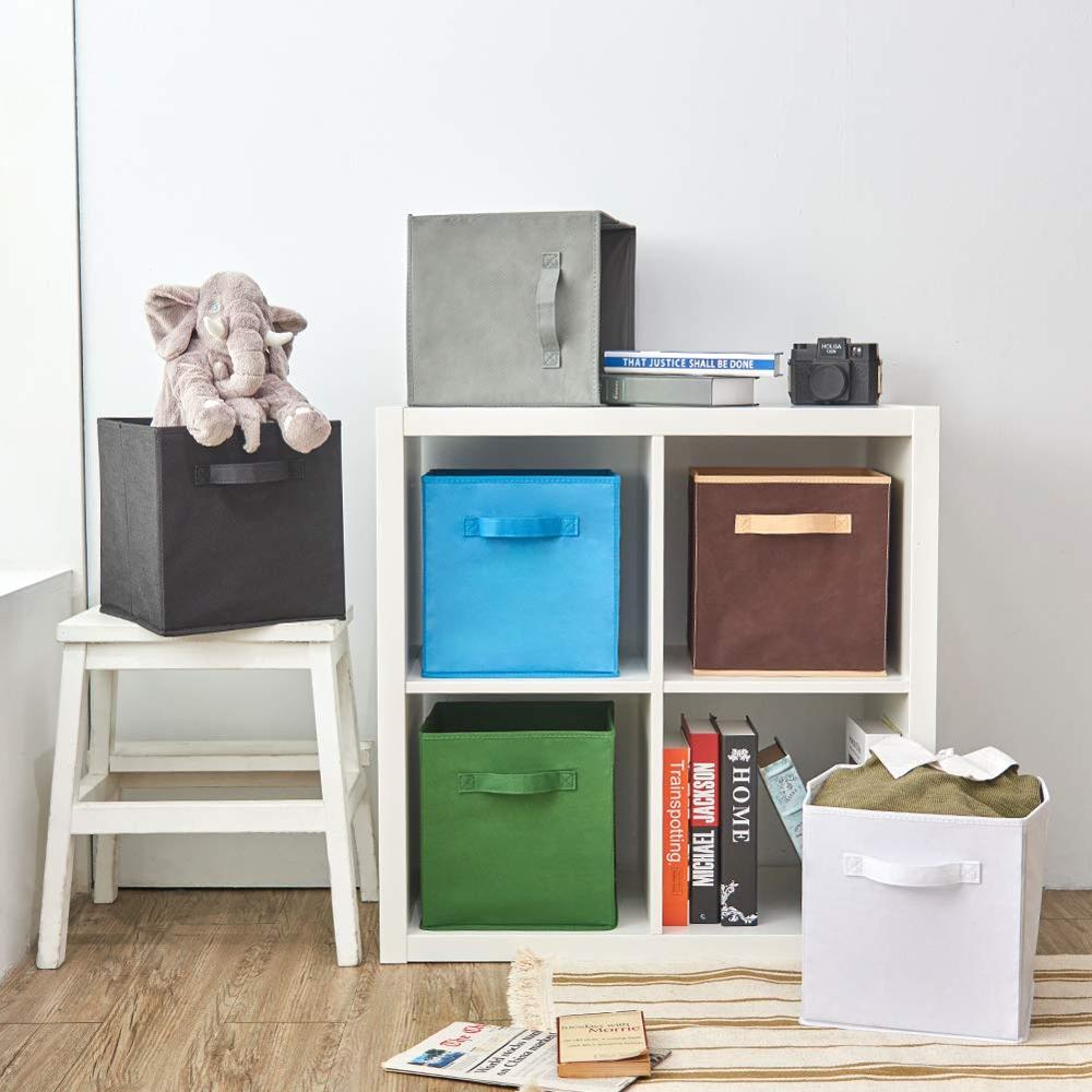 AODMUKI folding Non-Woven Fabric storage box Closet Cubes Bins Organizer kid toy storage bins Offices for storage Organization