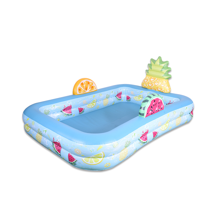 Fruit-shaped sprinkling inflatable swimming pool