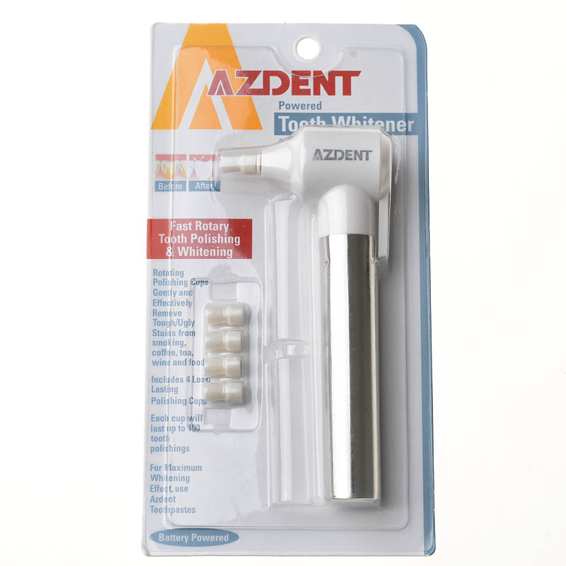 AZDENT Hot White Teeth Whitening Polishing Tooth Burnisher Polisher Whitener Stain Remover Products for Oral Teeth Care Tool