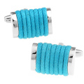 Factory Price Retail French Men Gifts Cuff links Fashion Copper Material Blue Rope Design CuffLinks Free Shipping