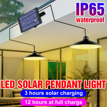 Solar LED Light Outdoor Waterproof LED Lamp Camping LED Solar Chandelier 15W 20W Portable Light Emergency Lamp Garden Lighting