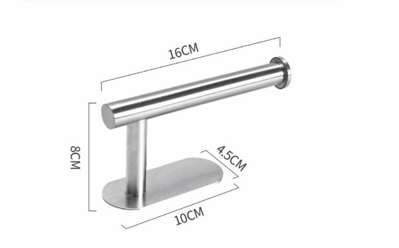 Free Kitchen Roll Paper Accessory Wall Mount Toilet Paper Holder Stainless Steel Bathroom tissue towel accessories rack holders