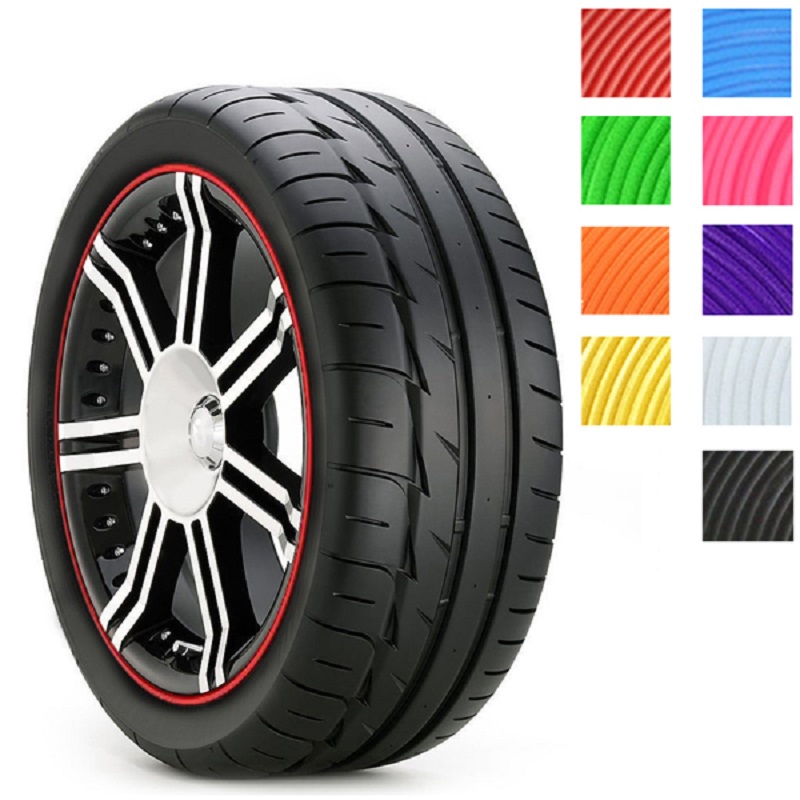 CHIZIYO 8M Car Wheel Hub Tire Sticker Strip Wheel Rim Tire Protection Care Covers Auto Accessories Parts For Volkswagen Golf 4