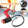 Boat Motor Emergency Kill Stop Switch for Yamaha /Tohatsu Outboard Stop Kill Switch Cut Off Switches with Safety Tether Lanyard