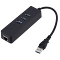 USB Ethernet Adapter Network Card 3 Ports USB 3.0 HUB USB To RJ45 10/100/1000Mbps Lan Internet Cable for Macbook Mac Desktop