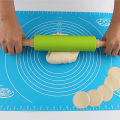 Non-Stick Wooden Handle Silicone Rolling Pin Pastry Dough Flour Roller Kitchen Baking Cooking Tools Household
