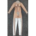 Sexy nude Jumpsuit Women Sparkly Rhinestone Dress Dance Costume Stage Performance Wear Female Singer One Piece Nightclub Outfit