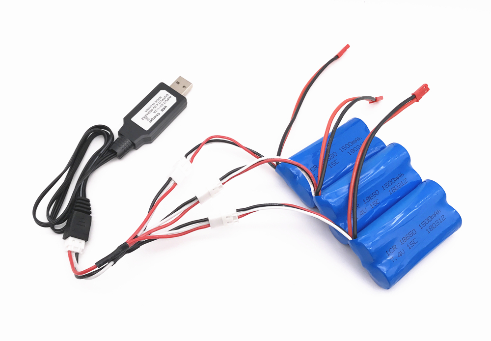 7.4 V 1500 mah Limskey power li-po lipo battery and USB charger 3in1 cable for DH9053 9101 mjx f45 9118 rc Helicopter parts