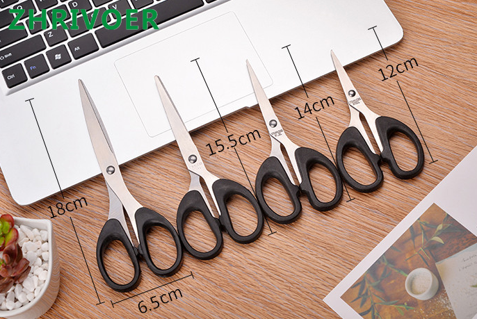 Stainless steel office scissors civilian scissors household scissors manual safety paper scissors scissors custom 180mm