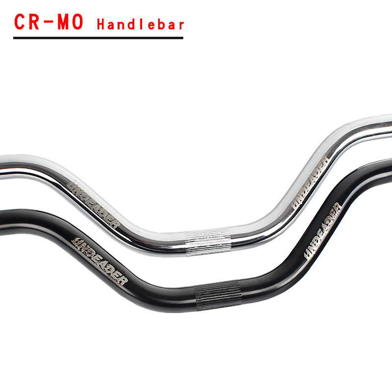 Chrome molybdenum steel bicycle handlebar BMX streetcar named 22.2*720mm Black silver Bicycle parts bike handlebar