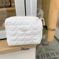 Custom Puffer Padded Quilted Nylon Cosmetic Bags Light Weight Colorful Travel Makeup Bags