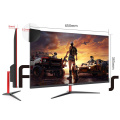 Johnwill 23.8 Inch Gaming Monitor 1920x1080P LCD Monitor 60HZ Flat Panel IPS Monitor VGA/HDMI Interface for PC PS4 Gaming Screen