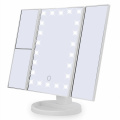 USB Tri-Fold Cosmetic Mirror Smart Touch Cosmetic Mirror Beauty Mirror Desktop Mirror Beauty Mirror 22 LED Light Mirror