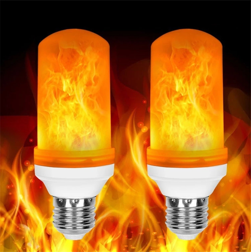E27 E14 B22 LED Dynamic Flame Light Creative Outdoor Garden Wall Lawn Decorative Lamps Lights 9W 15W Simulation Torch Fire Bulbs