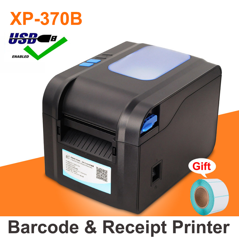 Label Barcode Printer Thermal Receipt Printer Bluetooth Or USB Port With Auto Peeling support adhesive sticker paper Xp-370B