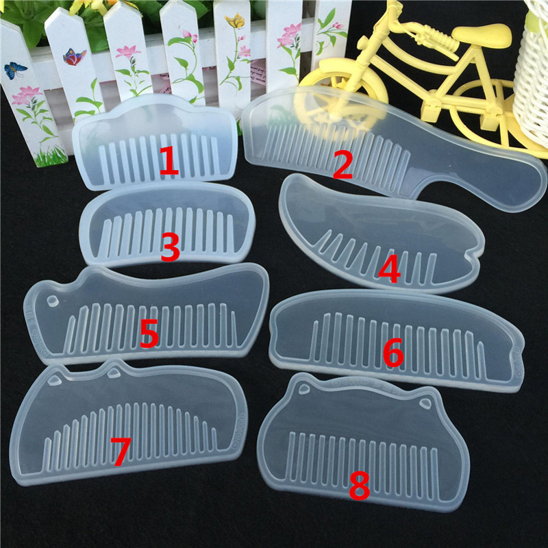 Silicone Comb Mold Resin DIY Casting Mold Jewelry Resin Mould Handcraft Epoxy Resin Mould for DIY Jewelry Craft Supplies, Clear