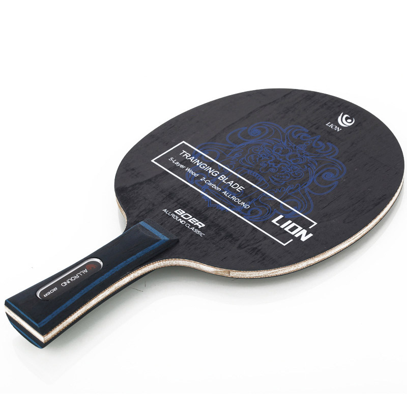 1pc BOER Ping Pong Racket Long Grip Lightweight Carbon Fiber & Aryl Group Fiber Table Tennis Blade 7 Ply Table Tennis Blade
