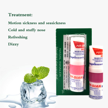 1pc Thailand Nasal Inhaler Stick Herbal Nasal Sian Stick for Nasal congestion motion sickness insect repellent