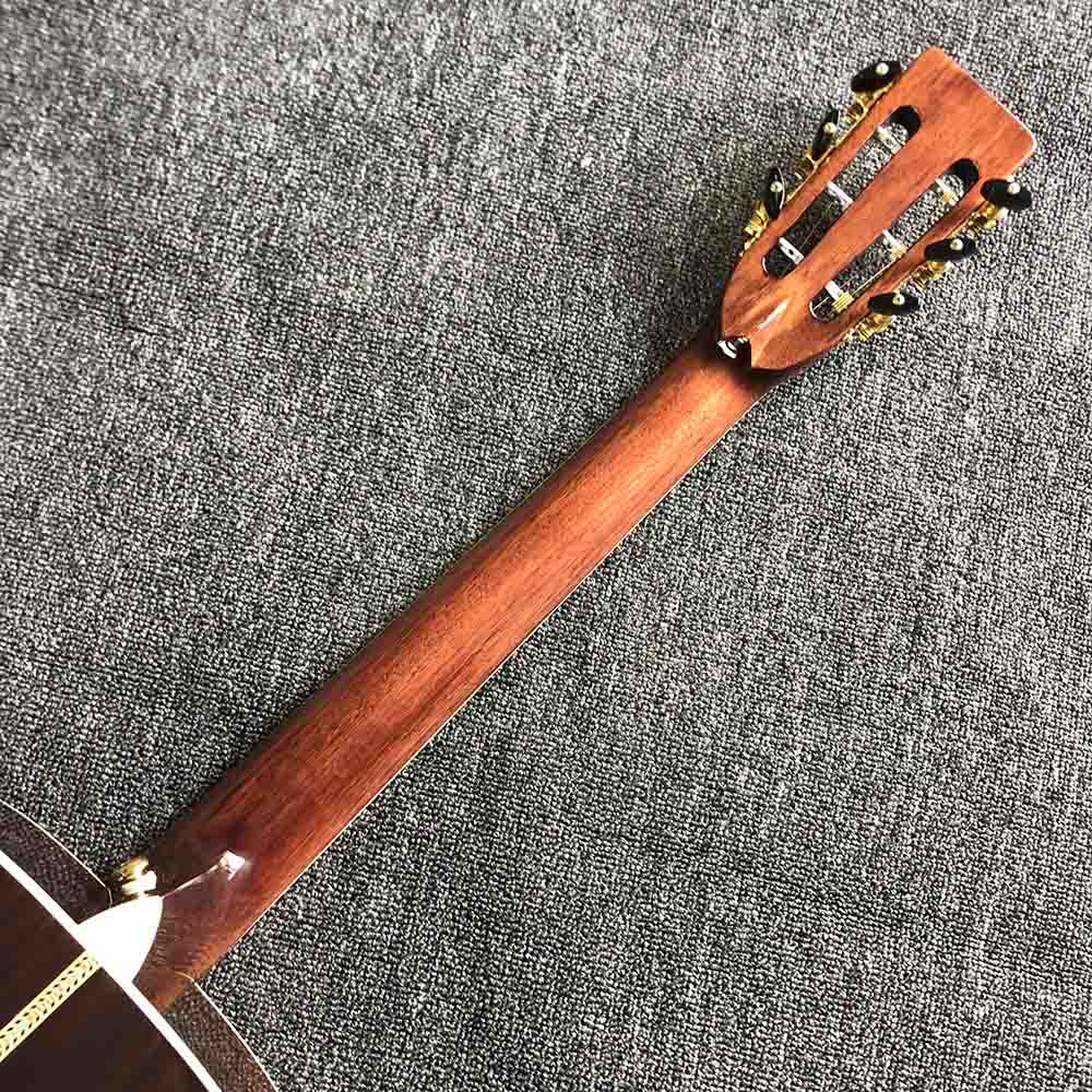 Custom Grand Solid Cedar Top 40 Inch 42c OM Style Acoustic Electric Guitar Bone Nut and Bridge Pins 43MM