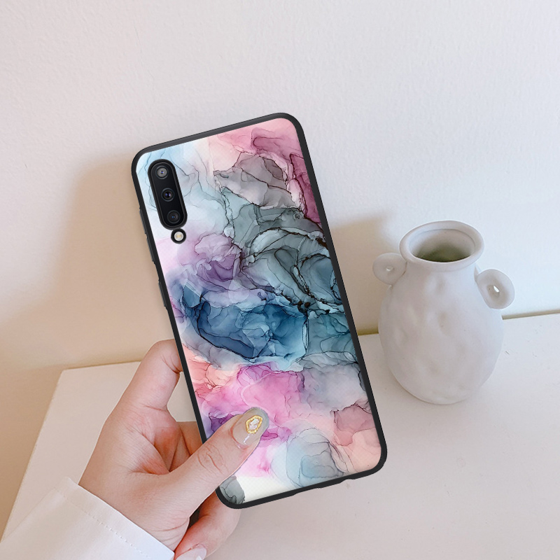 Ink Brush Painting Marble Case for Samsung A50 A70 A40 A30 A20 A10 Watercolor Pattern Case on Galaxy A20e A10e A10S A20S A30S