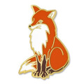Vixen Arctic Red Fox Animal Enamel Lapel Pin